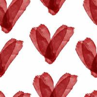 naadloos patroon rood digitaal waterverf hart liefde vector