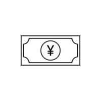 Japan geld munteenheid, yen icoon symbool, Japanse Yen teken. vector illustratie