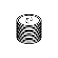 Algerije, el djazair, al jazair munteenheid. Algerijns dinar, dzd teken. vector illustratie