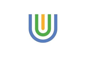 letter u abstract logo vector