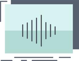 audio frequentie hertz volgorde Golf vlak kleur icoon vector