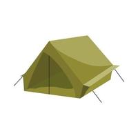 wandelen tent icoon, tekenfilm stijl vector