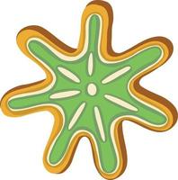 symbool icoon Kerstmis nieuw jaar koekjes bagel vector