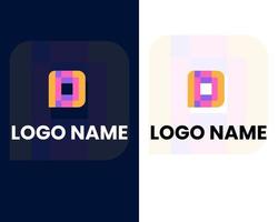 brief p en d bedrijf logo ontwerp sjabloon vector