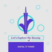 laten we onderzoeken de schoonheid van digitaal TV toren Brasilia Brazilië nationaal oriëntatiepunten vector
