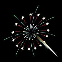 modern vlak illustratie van vuurwerk vector