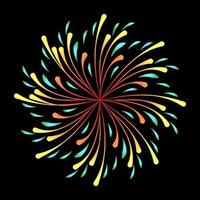 modern vlak illustratie van vuurwerk vector