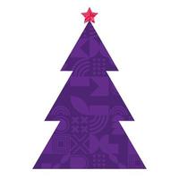 meetkundig abstract Kerstmis boom. meetkundig Kerstmis ontwerp met gestileerde Kerstmis boom gemaakt van meetkundig vormen en nieuw jaar. vector