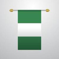Nigeria hangende vlag vector