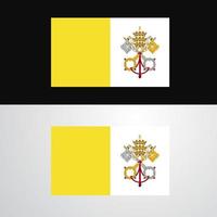 Vaticaan stad heilig zien vlag banier ontwerp vector