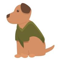 schattig hond kleren icoon, tekenfilm stijl vector