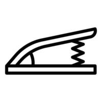 gymnastiek voorjaar bord icoon, schets stijl vector