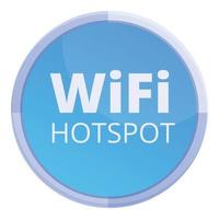 vrij Wifi hotspot icoon, tekenfilm stijl vector