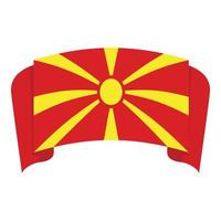 Macedonië embleem icoon tekenfilm vector. nationaal knop vector