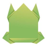 origami kikker icoon tekenfilm vector. papier dier vector