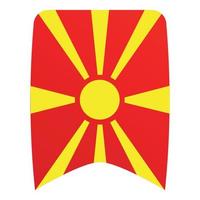 Macedonië vlag textiel icoon tekenfilm vector. nationaal kaart vector