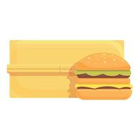 hamburger lunch doos icoon tekenfilm vector. tussendoortje maaltijd vector