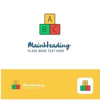 creatief alfabetten blokken logo ontwerp vlak kleur logo plaats voor slogan vector illustratie