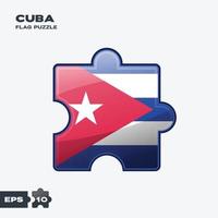 Cuba vlag puzzel vector