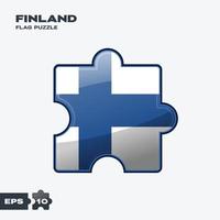 Finland vlag puzzel vector