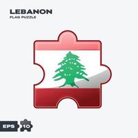 Libanon vlag puzzel vector