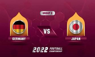 qatar voetbal Amerikaans voetbal wereld kop 2022 Duitsland vs Japan bij elkaar passen vector