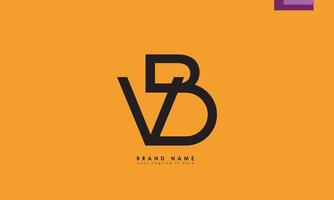 alfabet letters initialen monogram logo vb, bv, v en b vector