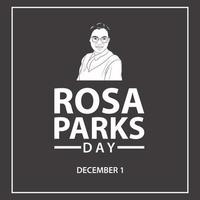 vector illustratie voor rosa parken dag , een Amerikaans activist. zwart achtergrond