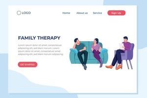 web bladzijde ontwerp Sjablonen voor psychologie onderhoud. overleg pratend naar psycholoog. , privaat advies, familie psychologie concept. website landen web bladzijde sjabloon. vector illustratie