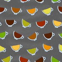naadloos patroon met thee drankjes. vector