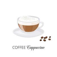 tekenfilm koffie cappuccino. vector
