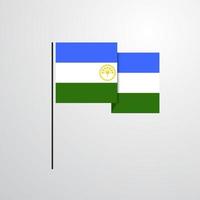 basjkirostan golvend vlag ontwerp vector