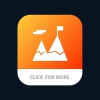 volbracht bedrijf missie motivatie mobiel app knop android en iOS glyph versie vector