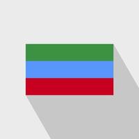 dagestan vlag lang schaduw ontwerp vector