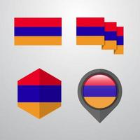 Armenië vlag ontwerp reeks vector