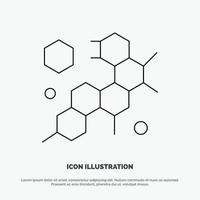 cel molecuul wetenschap lijn icoon vector