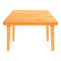 tuin hout tafel icoon, tekenfilm stijl vector