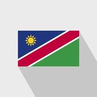 Namibië vlag lang schaduw ontwerp vector