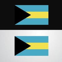 Bahamas vlag banier ontwerp vector