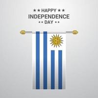 Uruguay onafhankelijkheid dag hangende vlag achtergrond vector