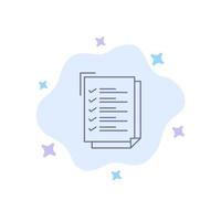 checklist naar Doen lijst werk taak kladblok blauw icoon Aan abstract wolk achtergrond vector