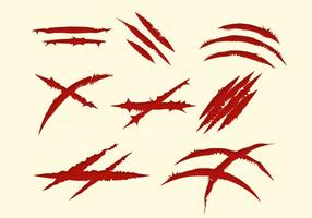 Gratis Red Scratch Marks Collection vector