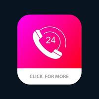 telefoontje communicatie telefoon ondersteuning mobiel app knop android en iOS glyph versie vector