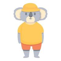 koala in gewoontjes kleding icoon tekenfilm vector. Australisch baby vector