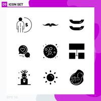 solide icoon reeks pak van 9 glyph pictogrammen geïsoleerd Aan wit achtergrond voor web afdrukken en mobiel creatief zwart icoon vector achtergrond