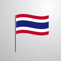 Thailand golvend vlag vector