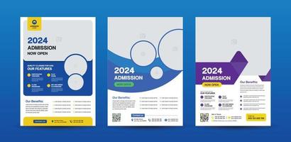 folder brochure Hoes sjabloon voor kinderen terug naar school- onderwijs toelating lay-out ontwerp sjabloon vector