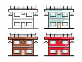 de grafisch ontwerp van de gebouw met meerdere kleuren is geschikt naar aanvulling ontwerp behoeften zo net zo wezen gebruikt net zo een winkel huis of iets anders vector