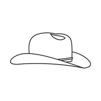 cowboy hoed icoon, schets stijl vector