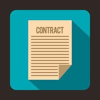 contract icoon in vlak stijl vector